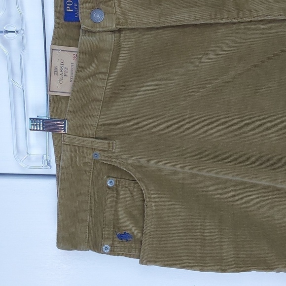 Polo Ralph Lauren Mens Corduroy Classic Stretch Pants Preppy Neutral Sz.48B X 32 - Picture 5 of 13
